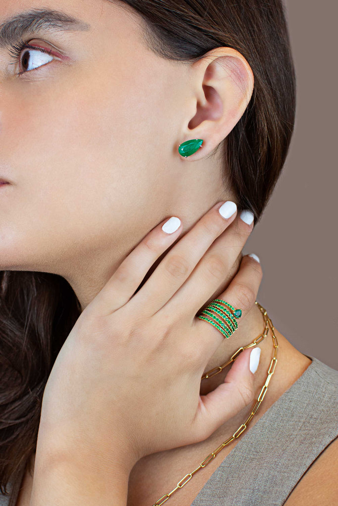Antlia Gioielli Di Valenza Emerald Earrings