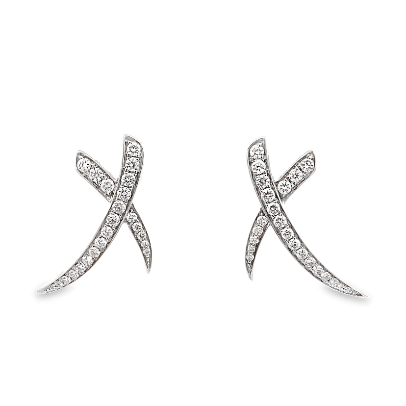 Crossover Diamond Earrings
