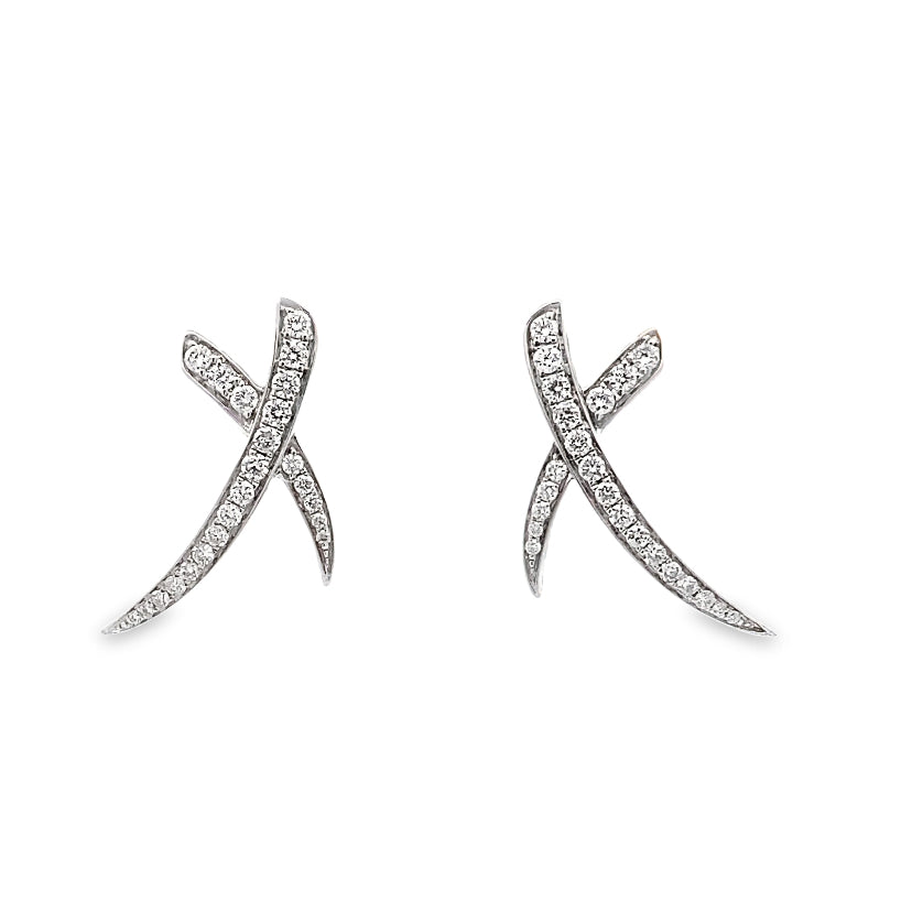 Crossover Diamond Earrings