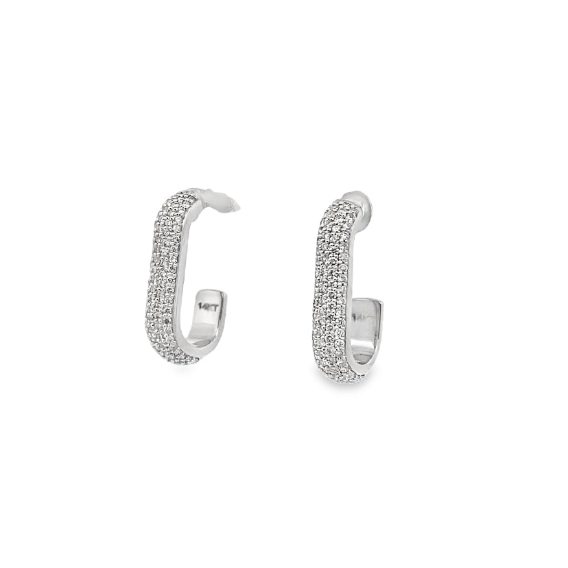 Crescent Serenade Diamond Earrings