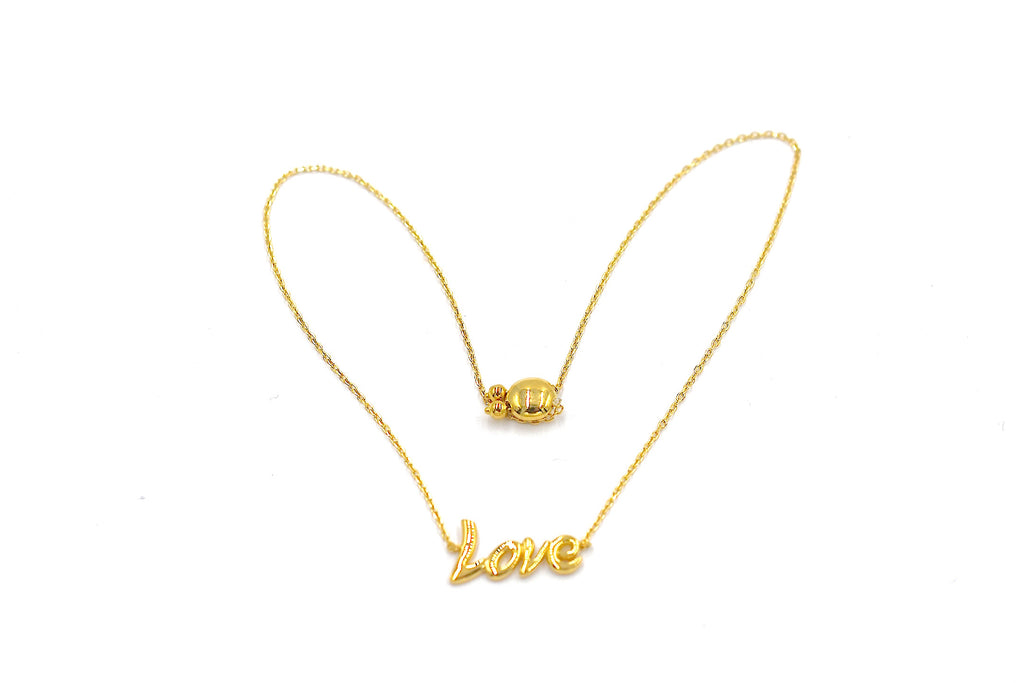 Love Italics Gold Bracelet