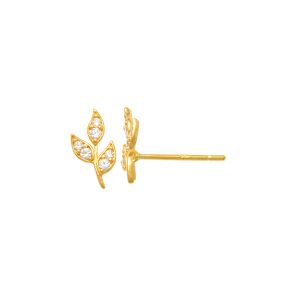 Life Leaf Gold Earrings