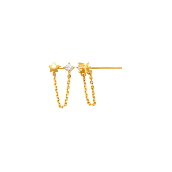 Luna Estellar Gold Earrings