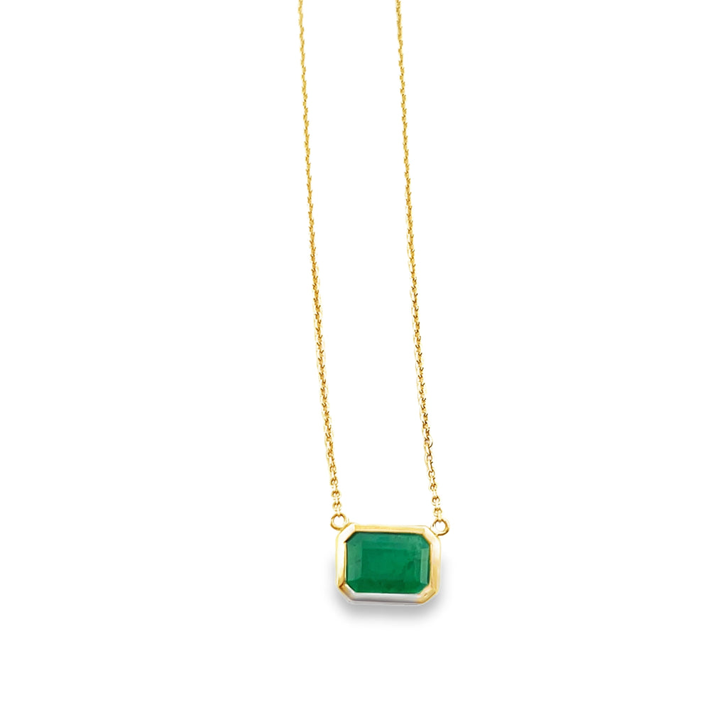 Emerald 1.10CT Gold Necklace