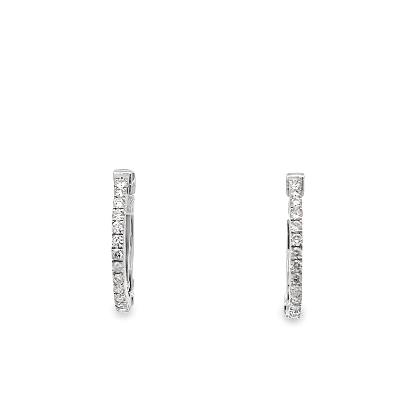 Tiny Diamond Huggie Earrings By Gioielli Di Valenza