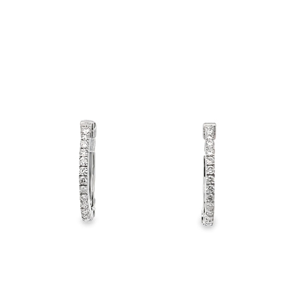 Tiny Diamond Huggie Earrings By Gioielli Di Valenza