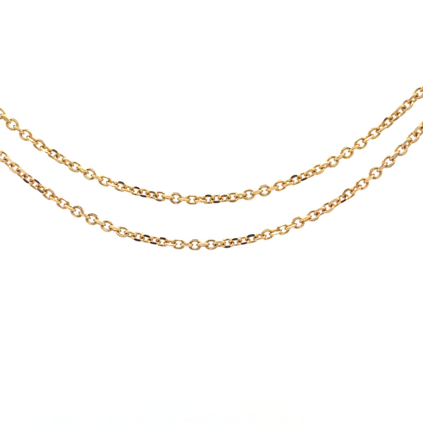 Double Gold Link Chain Necklace
