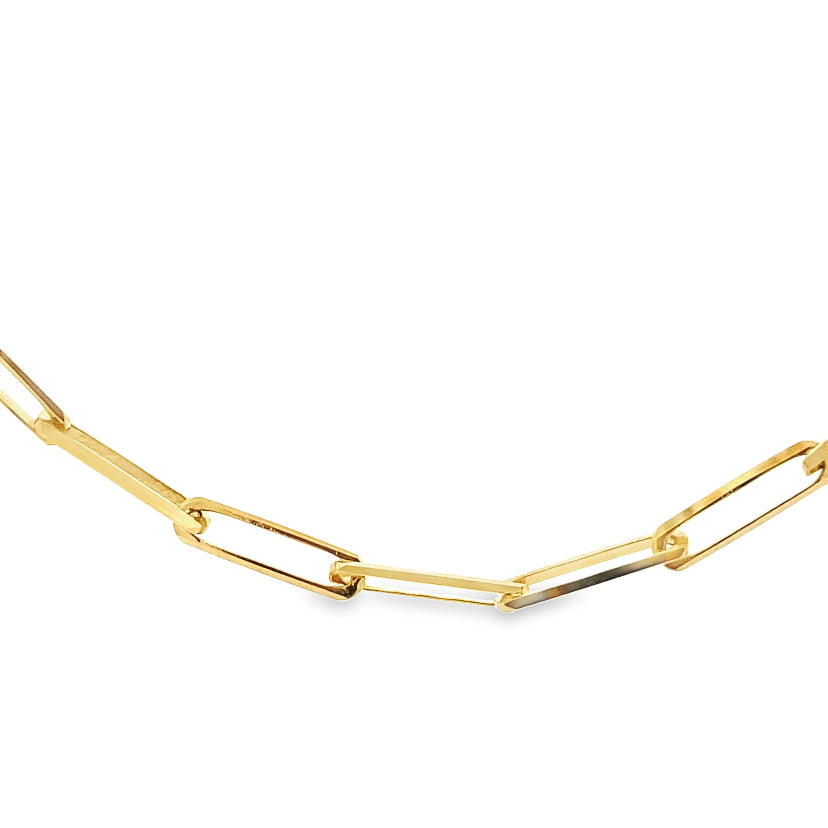 Gold Paper Clip Chain Necklace