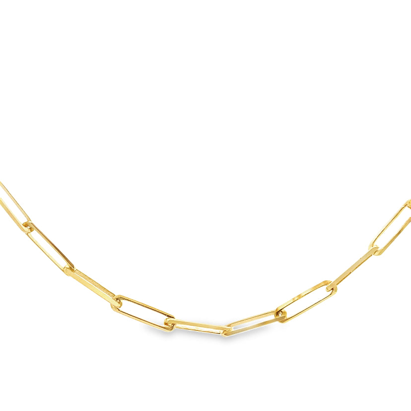 Gold Paper Clip Chain Necklace