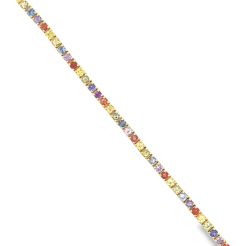 Rainbow Radiance Tennis Bracelet