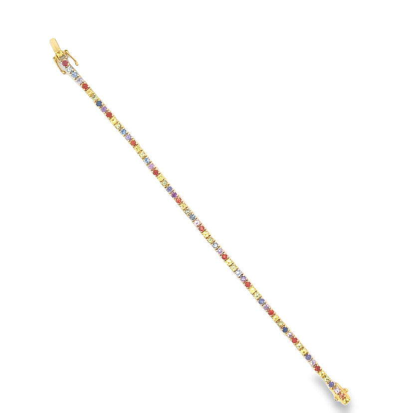 Rainbow Radiance Tennis Bracelet By Gioielli Di Valenza