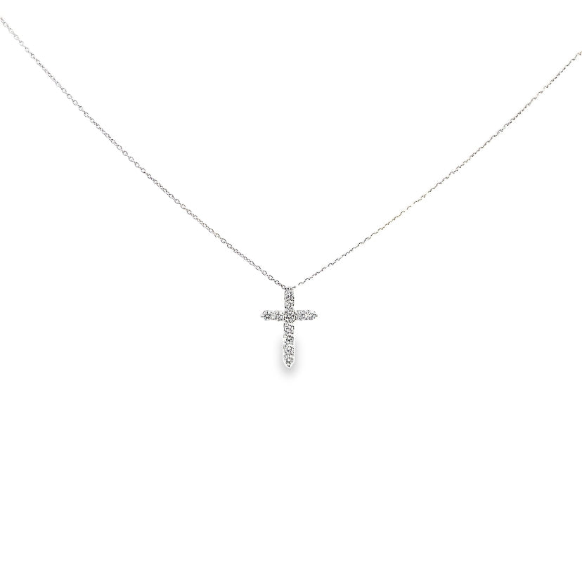 Delicate Diamond Cross Pendant By Gioielli Di Valenza