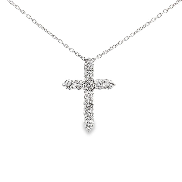 Delicate Diamond Cross Pendant By Gioielli Di Valenza