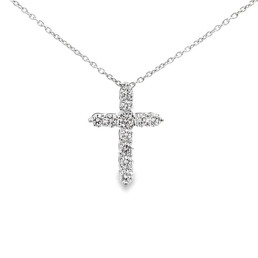 Delicate Diamond Cross Pendant By Gioielli Di Valenza
