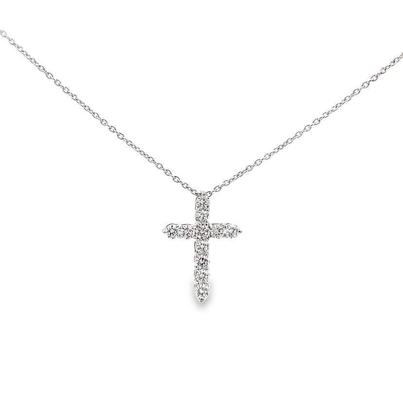 Delicate Diamond Cross Pendant By Gioielli Di Valenza