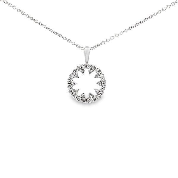 Solar Diamond Pendant Necklace By Crivelli