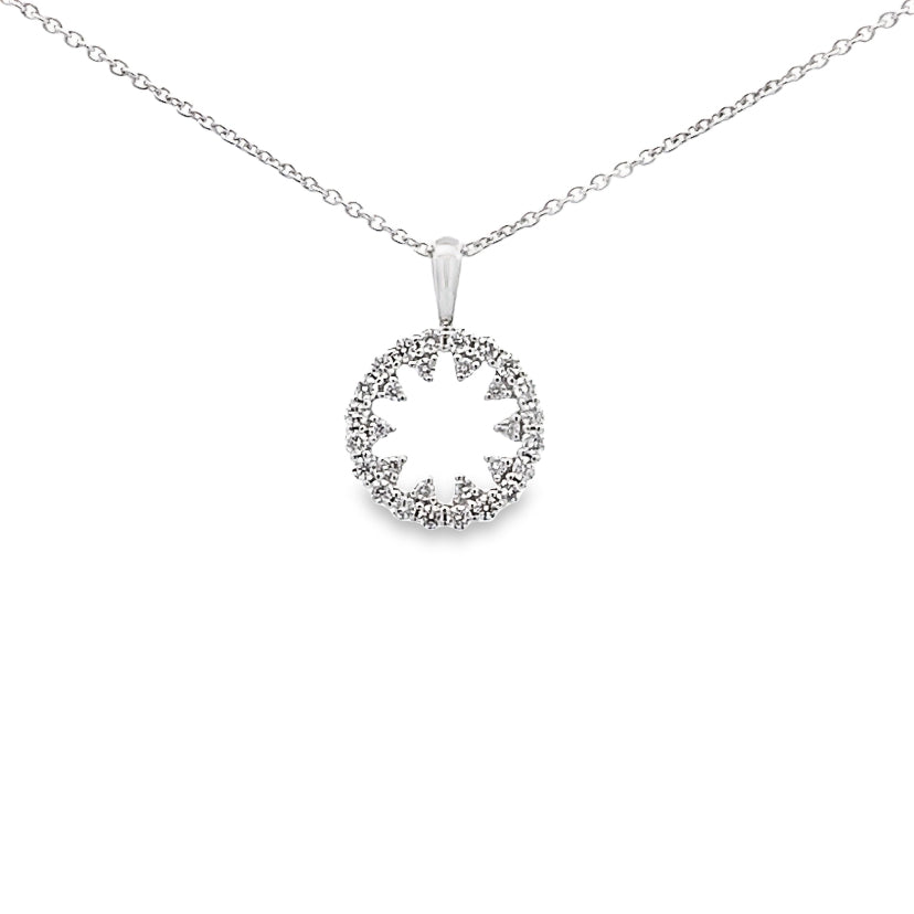 Solar Diamond Pendant Necklace By Crivelli