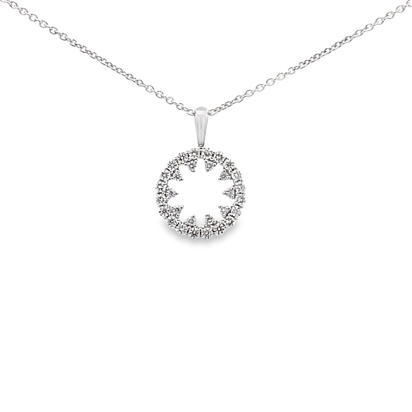 Solar Diamond Pendant Necklace