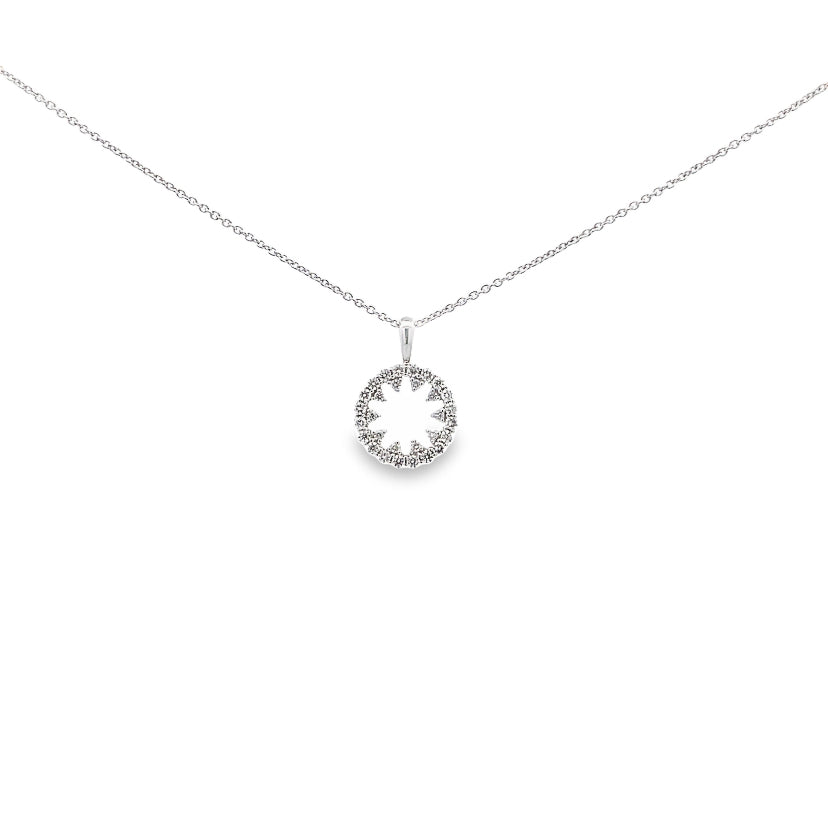 Solar Diamond Pendant Necklace By Crivelli
