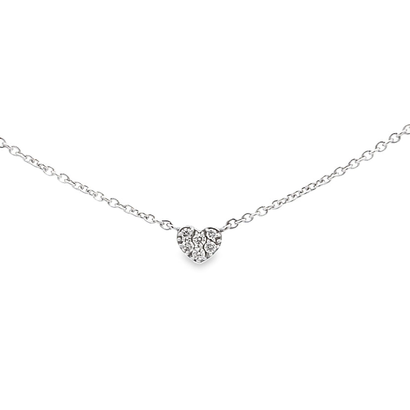 Diamond Heart Pendant Necklace By Crivelli