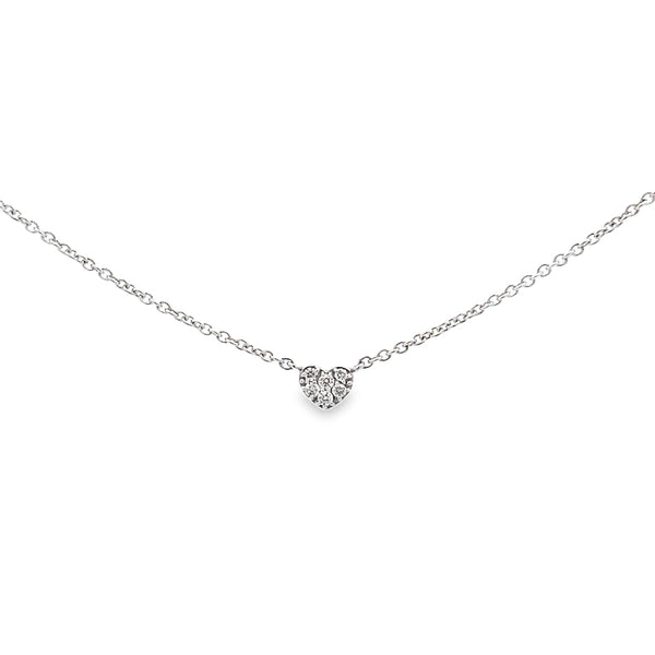 Diamond Heart Pendant Necklace By Crivelli