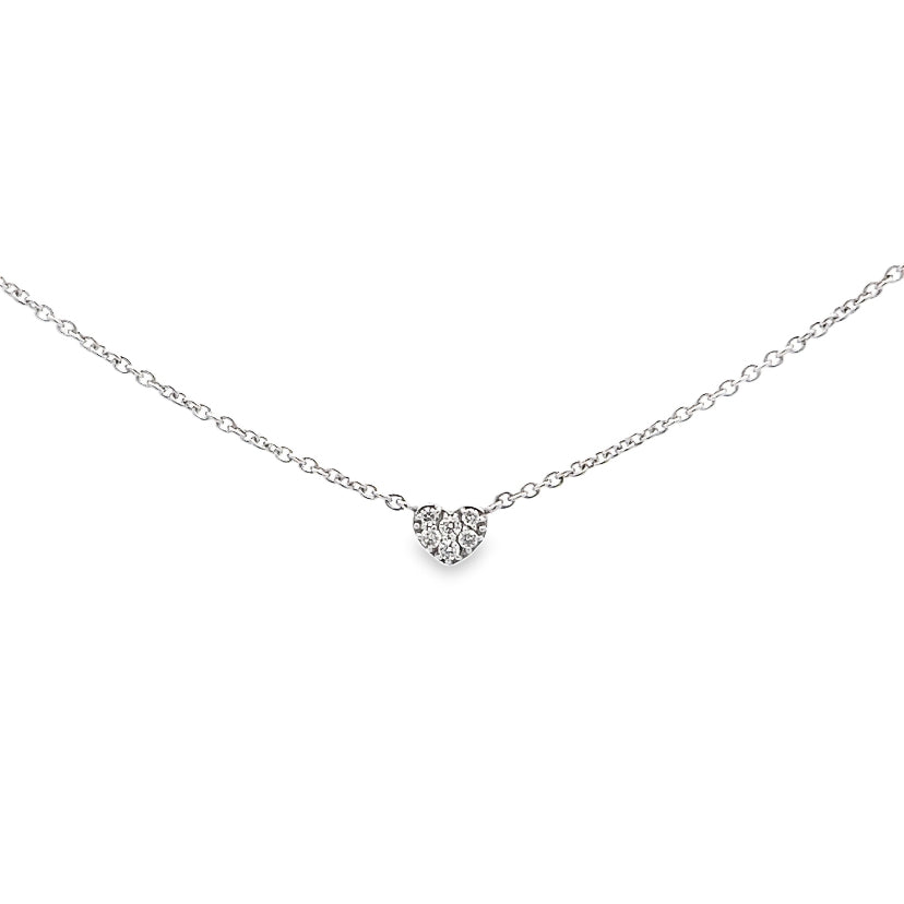 Diamond Heart Pendant Necklace By Crivelli