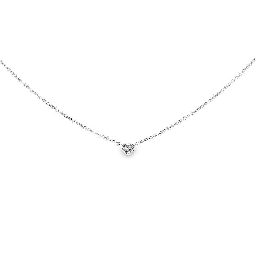Diamond Heart Pendant Necklace By Crivelli