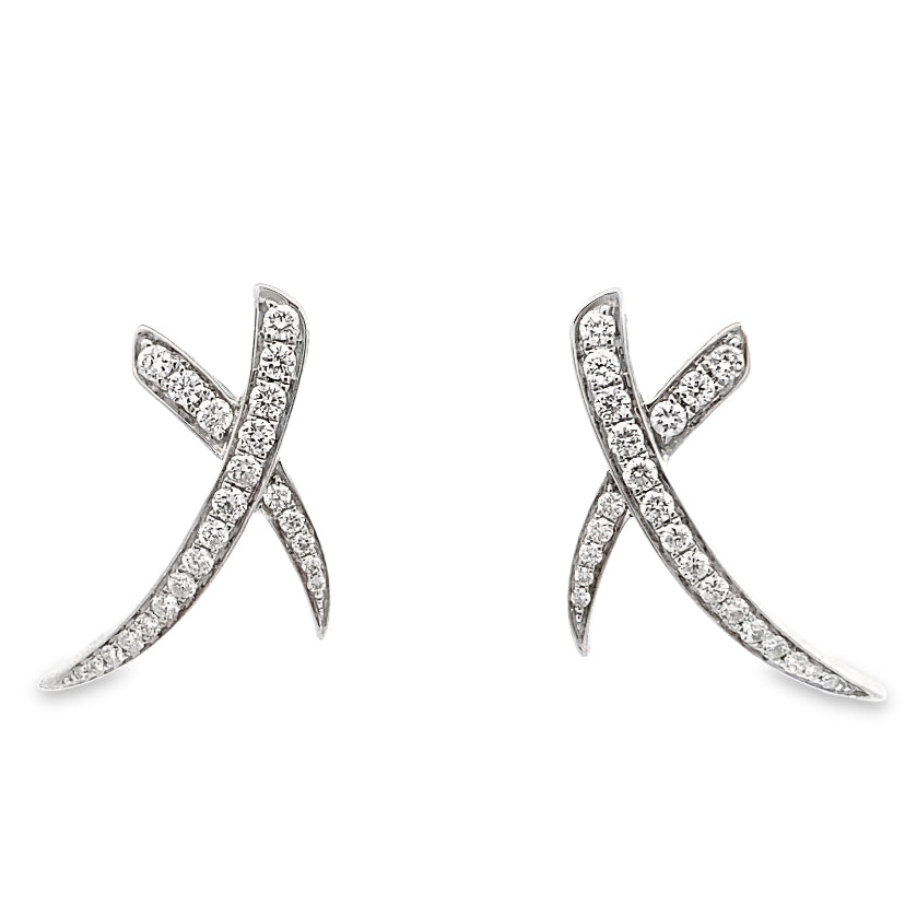 Crossover Diamond Earrings By Gioielli Di Valenza