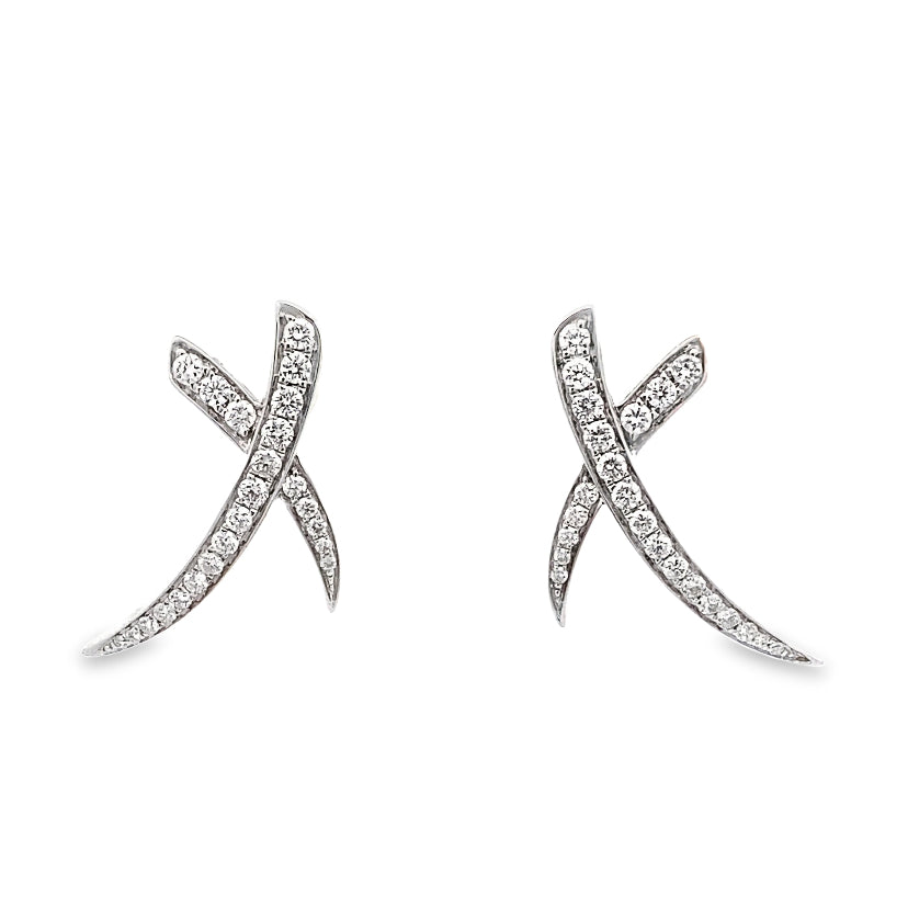 Crossover Diamond Earrings By Gioielli Di Valenza