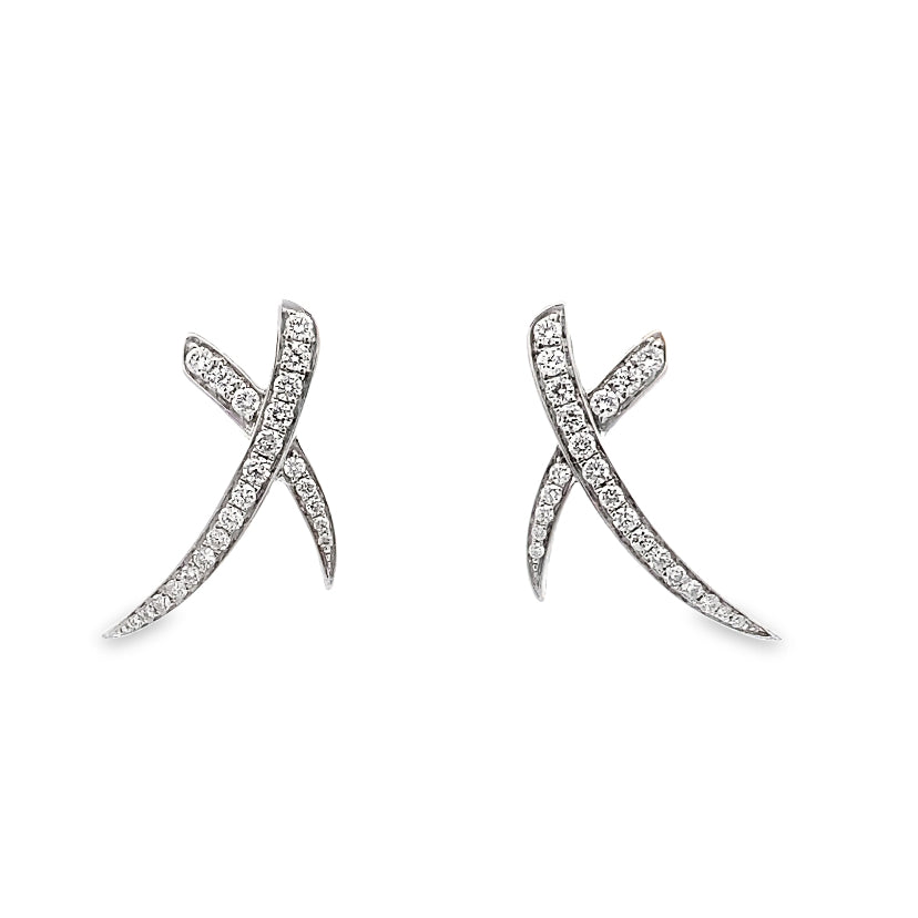 Crossover Diamond Earrings By Gioielli Di Valenza