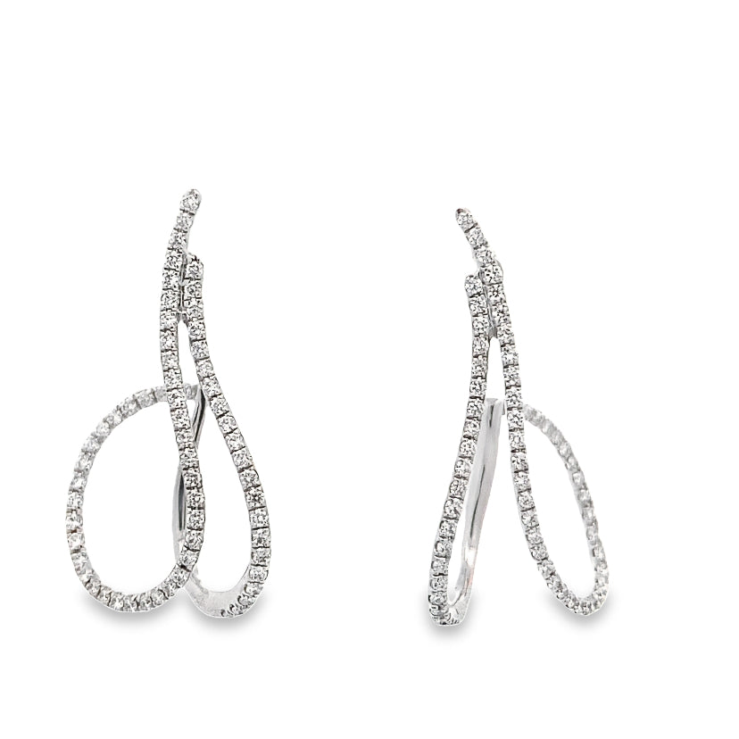 Curvy Diamond dazzling Earrings