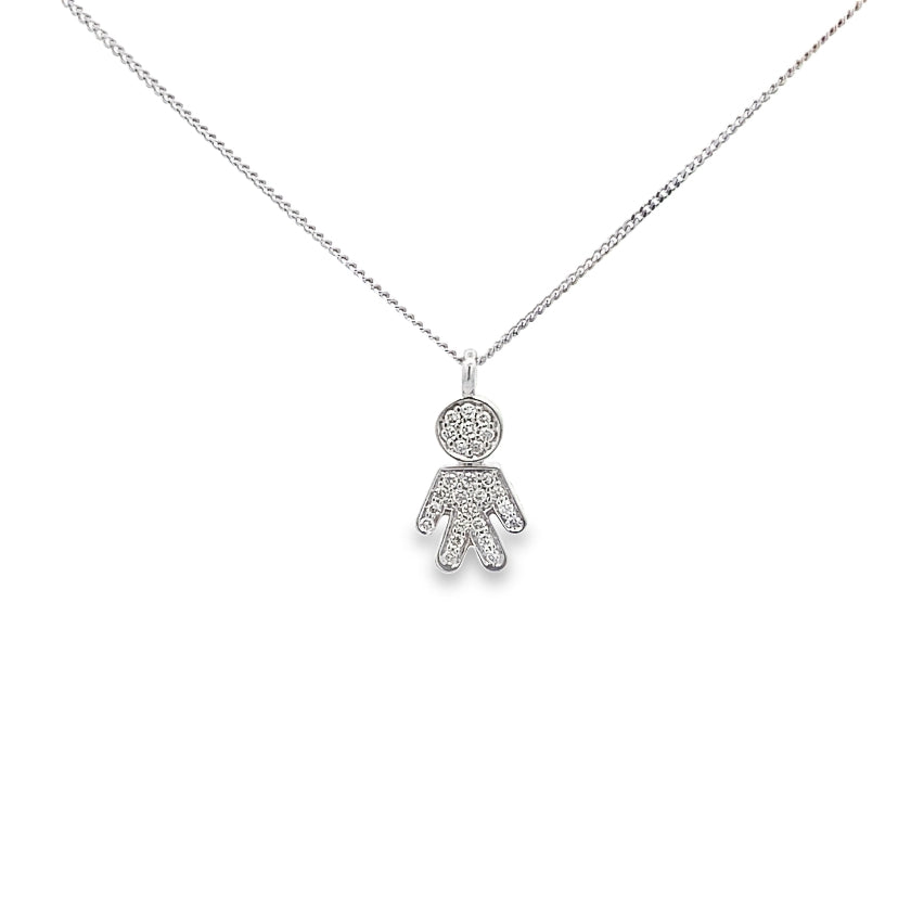 Boy Diamond Pendant Necklace By Crivelli