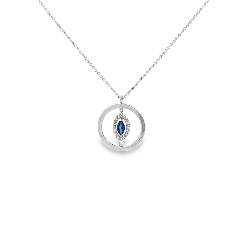 Zaffiri Round Diamond Necklace By Crivelli