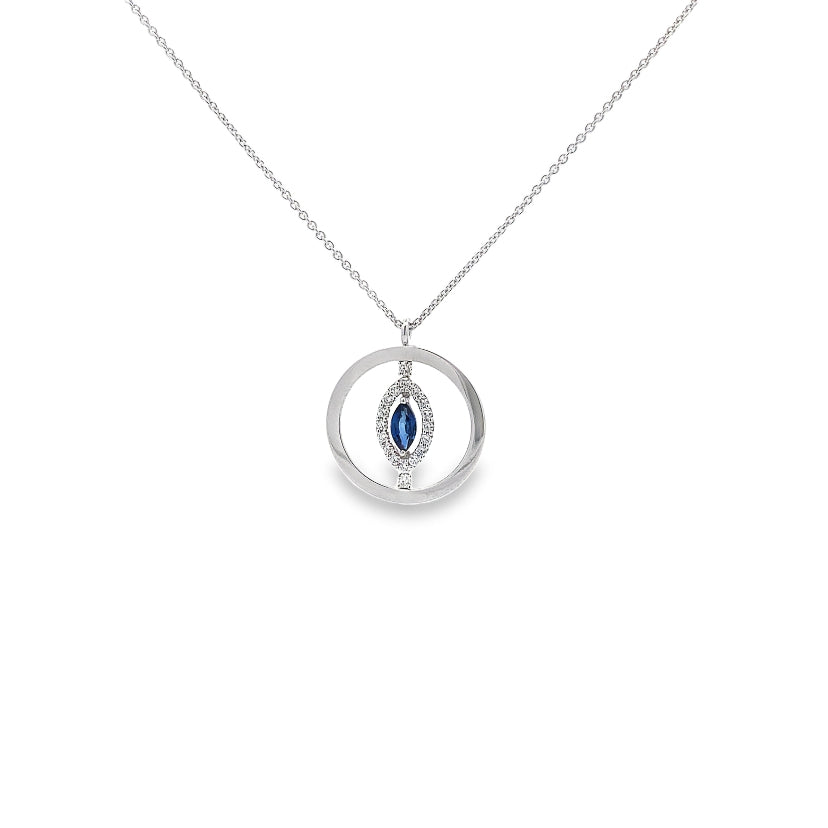 Zaffiri Round Diamond Necklace