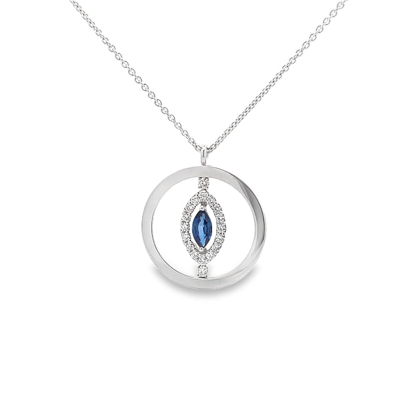 Zaffiri Round Diamond Necklace By Crivelli