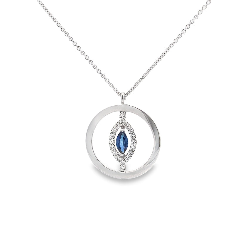 Zaffiri Round Diamond Necklace By Crivelli