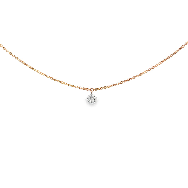 Tiny Diamond Pendant Necklace By Crivelli