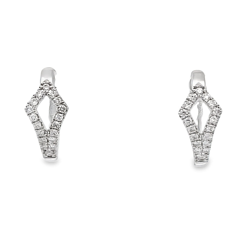 Diamond Shape Huggies Earrings By Gioielli Di Valenza