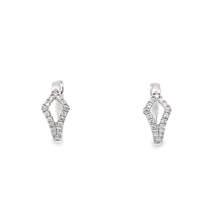 Diamond Shape Huggies Earrings By Gioielli Di Valenza