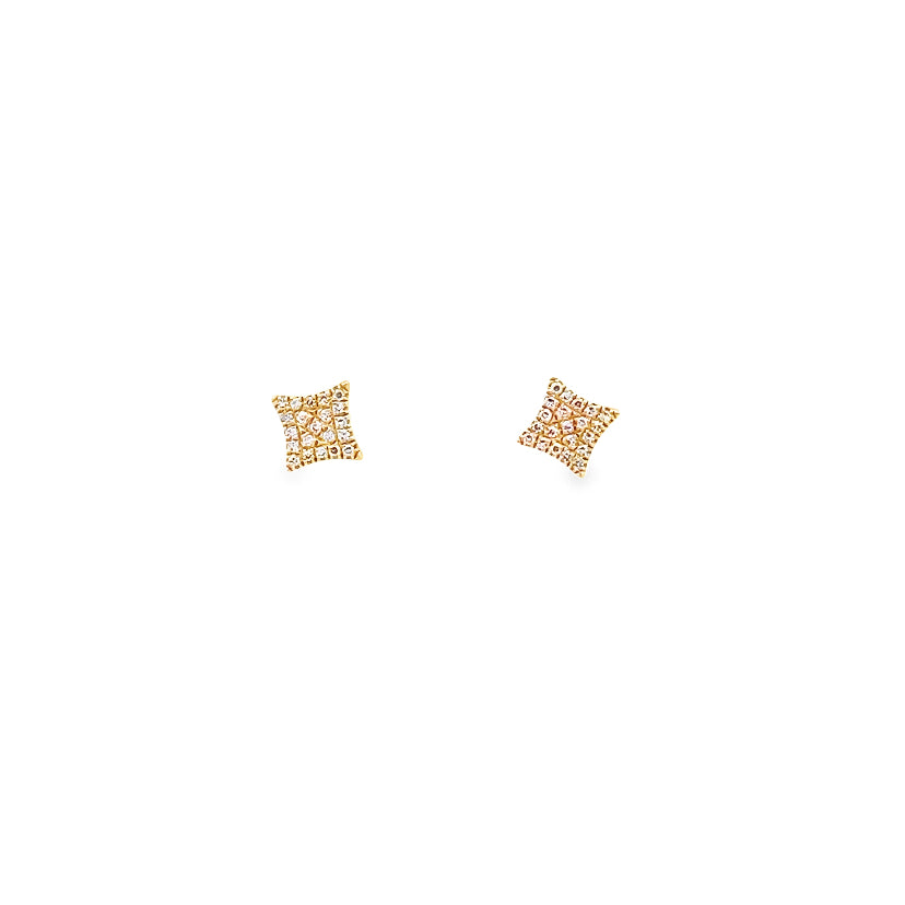 Point Diamond Stars Studs Earrings