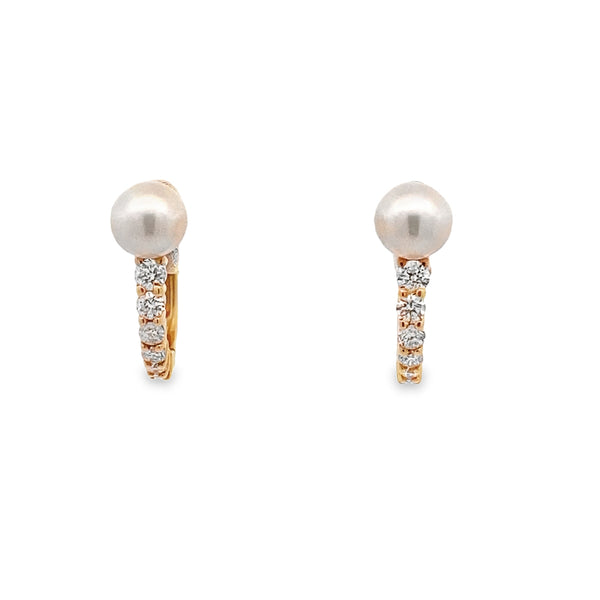 Diamond Pearls Huggies