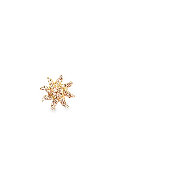 Flare Diamond Stud Earring By Gioielli Di Valenza