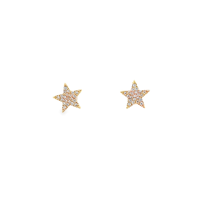 Diamond Star Studs Earrings