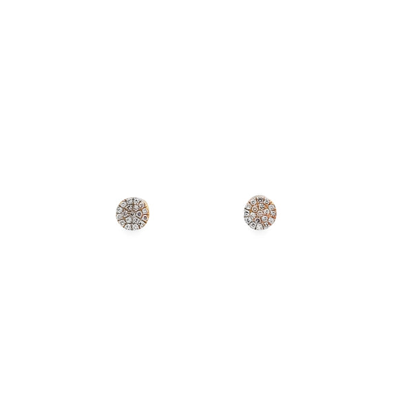 Diamond Disc Studs Earrings By Gioielli Di Valenza