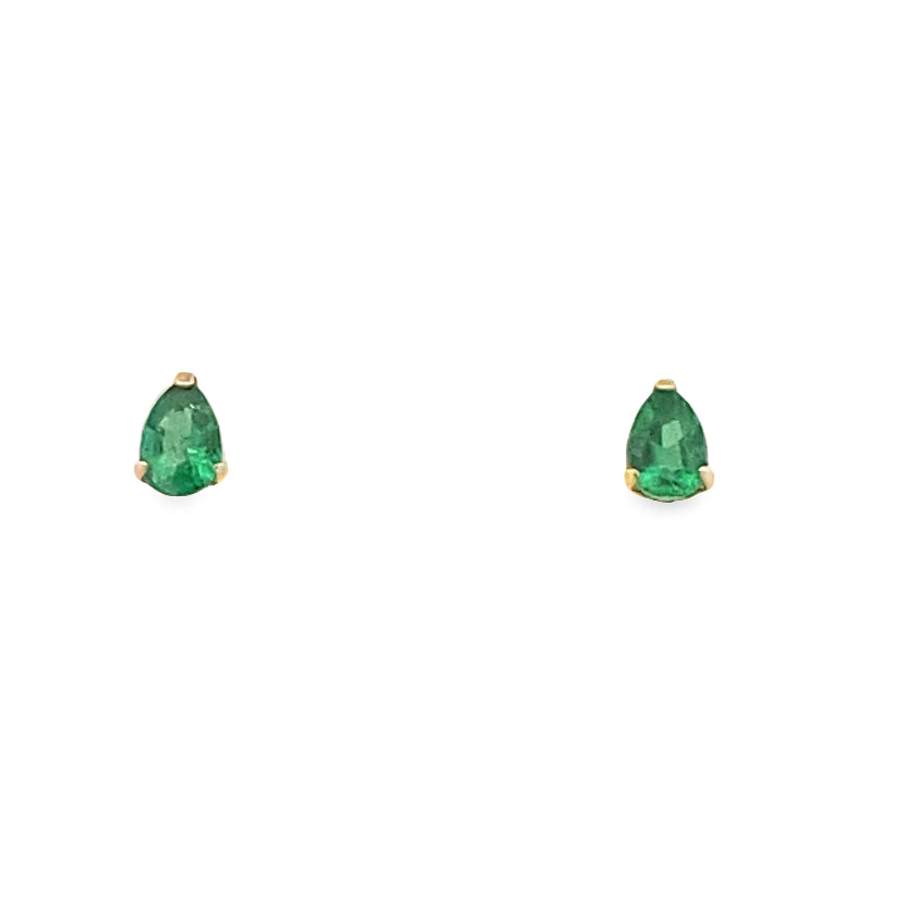 Teardrop Emerald Studs Earrings