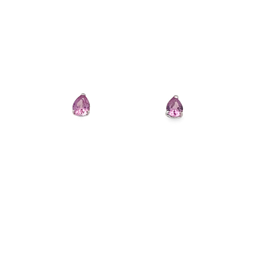 Teardrop Amethyst Studs Earrings