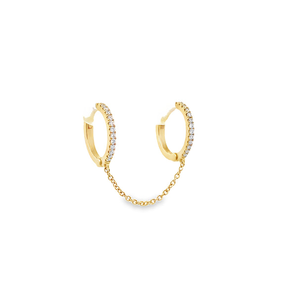 Single Gold Chain Earrings By Gioielli Di Valenza