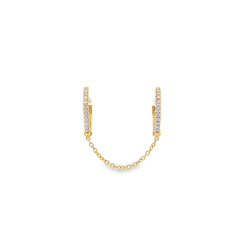 Single Gold Chain Earrings By Gioielli Di Valenza
