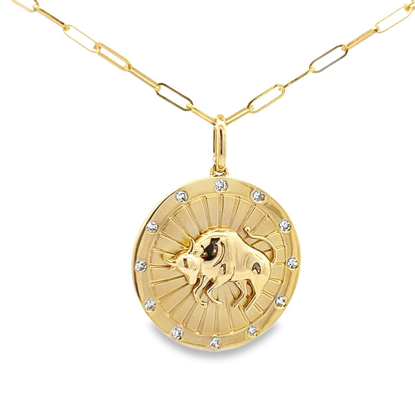 Taurus Gold Pendant Necklace