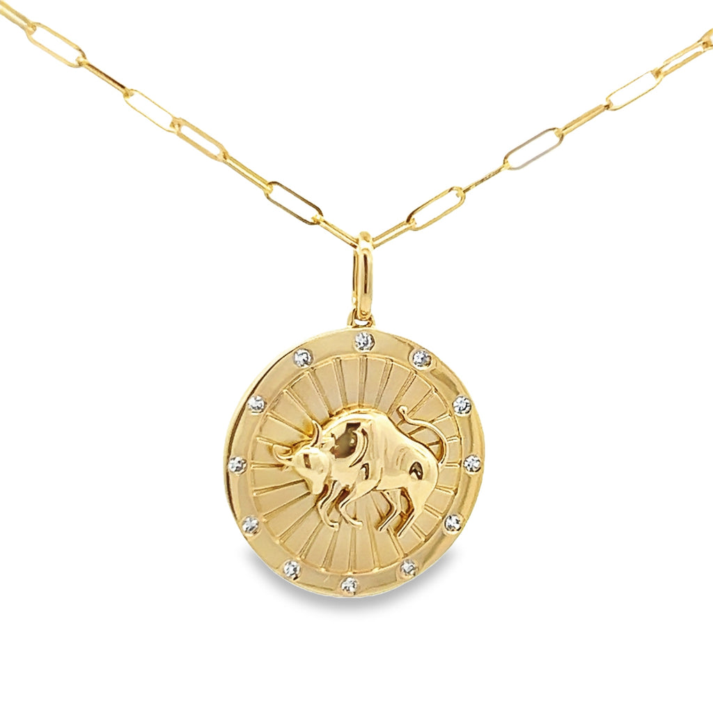 Taurus Gold Pendant Necklace